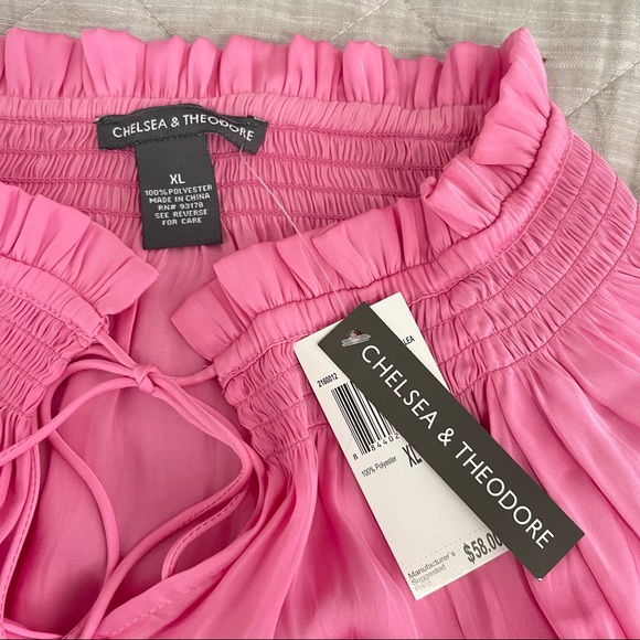 Chelsea and Theodore Pink Blouse long sleeves Size XL - Picture 8 of 8